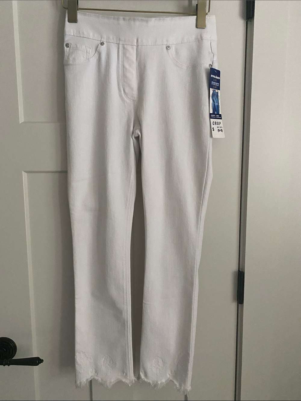 NWT Nygard Slims Luxe Denim White Crop Pantacourt Stretch Jeans